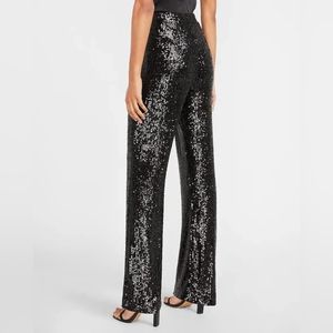 Sequin Cropped High Rise Pants